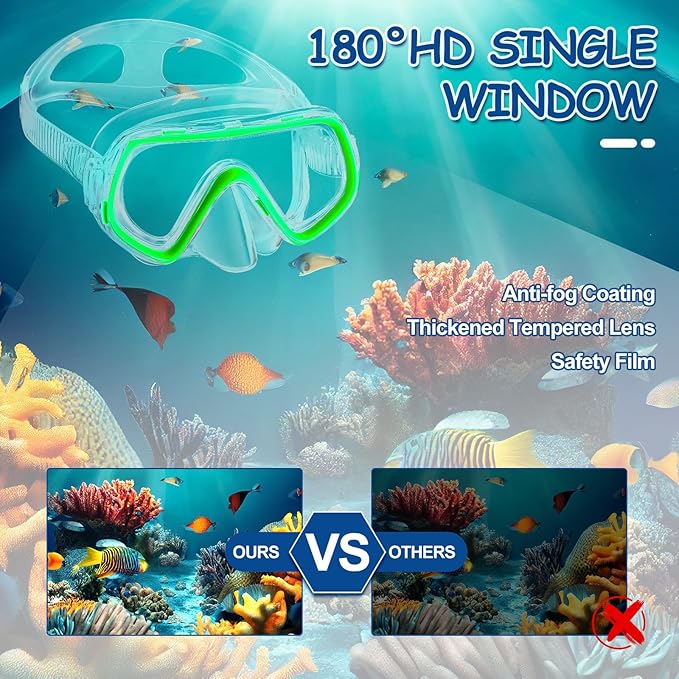 Hoolerry 4 Pcs Kids Nose Goggles Swim Goggles with Nose Cover for 3-8 Tempered Glass Snorkel Dive Mask Anti Fog with Elastic Strap No Leak Swimming Mask for Summer Diving Snorkeling-StrideForce Fitness