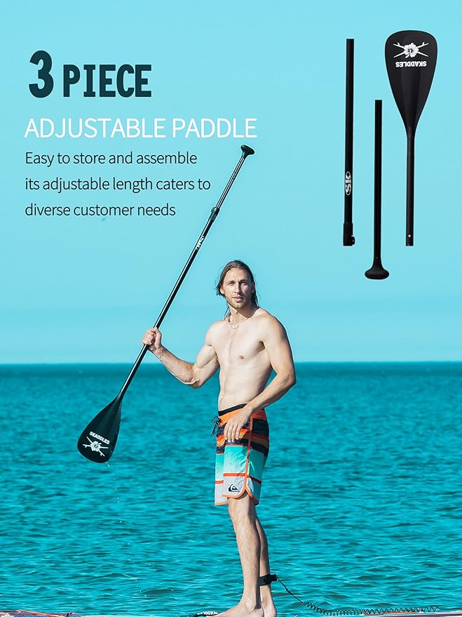 11' Inflatable Stand Up Paddle Board – Extra Wide SUP for Adults & Kids of All Skill Levels, Stable Paddleboard with Pump, Fins, Backpack, Accessories & Waterproof Phone Pouch-StrideForce Fitness