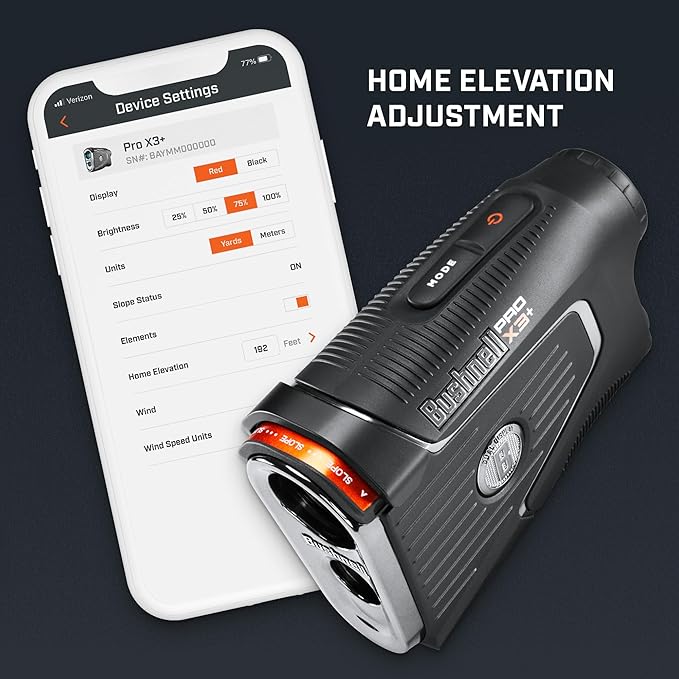 Bushnell Pro X3+ Golf Rangefinder with Wind Speed and Direction,1300 Yard Range,7X Magnification, Pin Locking with Visual Jolt-StrideForce Fitness