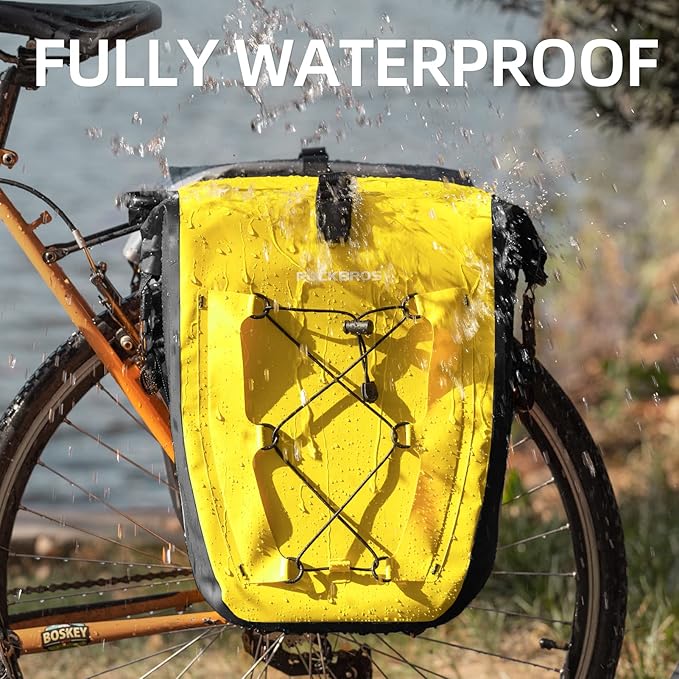 ROCKBROS Bike Panniers Waterproof Bike Rear Rack Bag Max 30L Large Capacity Bike Rear Panniers for Cycling Traveling Commuting-StrideForce Fitness