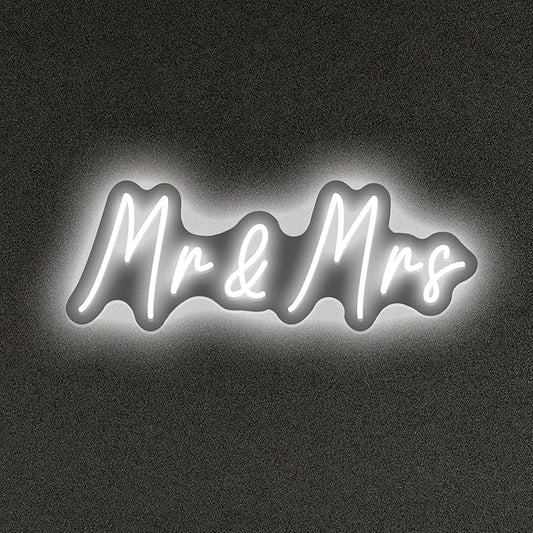 Mr and Mrs Neon Sign for Wedding Dimmable Mr Mrs Neon Signs Led Neon Sign for Party Neon Light Sign Mr & Mrs Sign for Anniversary Valentine's Day Wall Decor Gift 16.54 "X4.72"-StrideForce Fitness