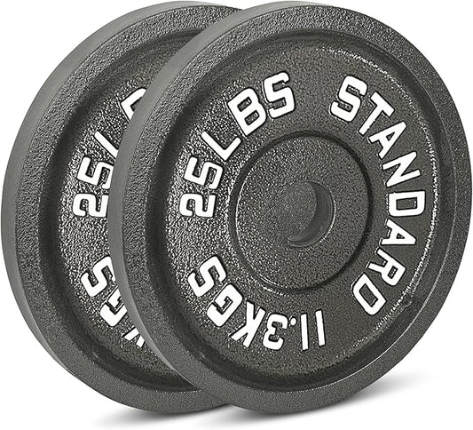 Cast Iron Olympic Weight Plates – Free Weights with 2-inch Hole & Anti-Rust Hammertone Finish - Ideal for Strength Training, Crossfit Equipment & Home Gym Set – Sold in Pairs - 2.5LB–45LB-StrideForce Fitness
