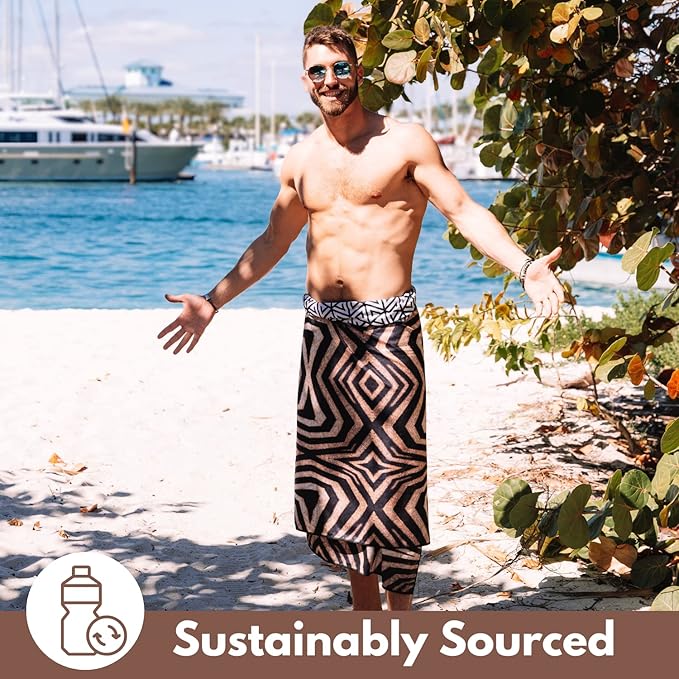 ECCOSOPHY Microfiber Beach Towel - Sand Free Towels are Quick Dry, Light Weight, Super Absorbent - Perfect Pool, Travel, Cruise, Camping Essentials - Oversized Extra Large for Adults 71x35 in-StrideForce Fitness