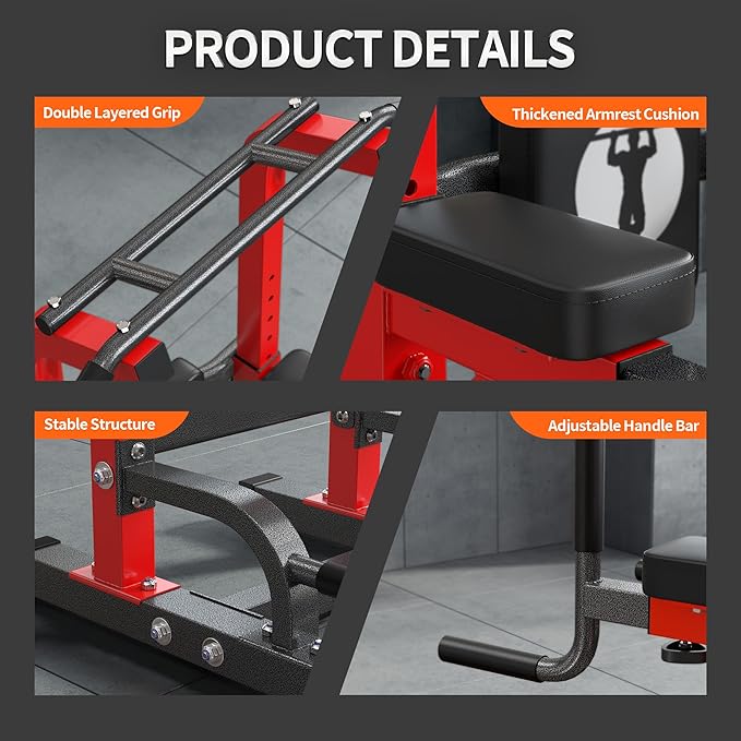 sogesfurniture Adjustable Dip Stands Assistive Trainer for Home Gym - 10-Level Height Wall-Saving Pull Up Bar, Dual Training Stands for Dip Push Up & Core Workout, Heavy Duty Steel Frame-StrideForce Fitness