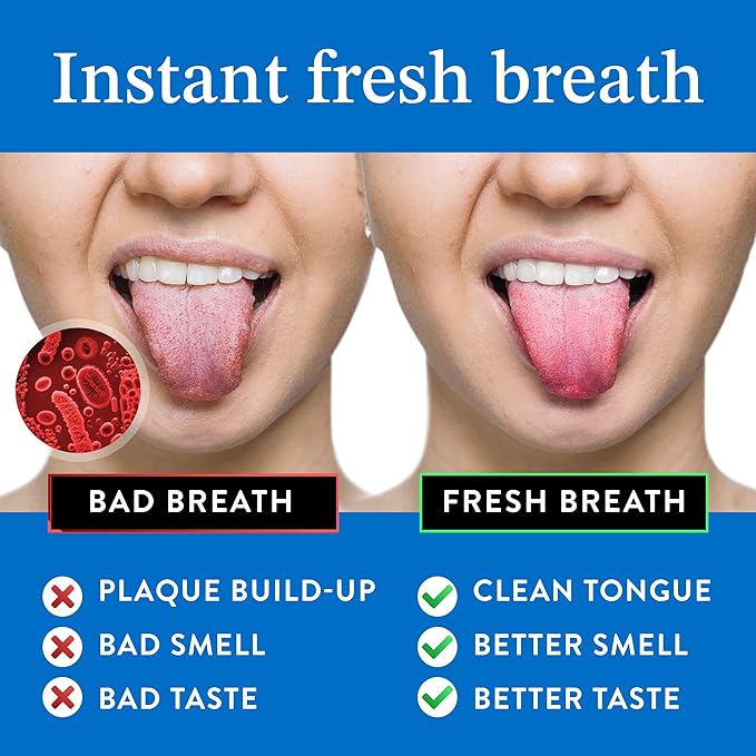 Mouthology Tongue Scraper (2 Pack), Reduce Bad Breath (Travel Cases Included), Stainless Steel Tongue Cleaners, Metal Tongue Scraper, Tongue Scraper for Adults - Fresher Breath in Seconds