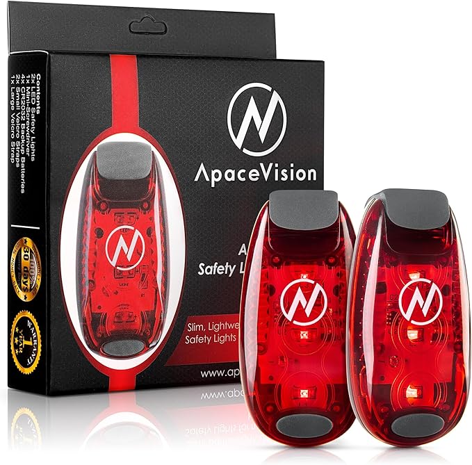 LED Safety Light (2 Pack) - Clip On Strobe/Running Lights for Runners, Dog, Bike, Walking, Boat, Kayak, Stroller and More - High Visibility Accessories for Your Reflective Gear, Bicycle-StrideForce Fitness