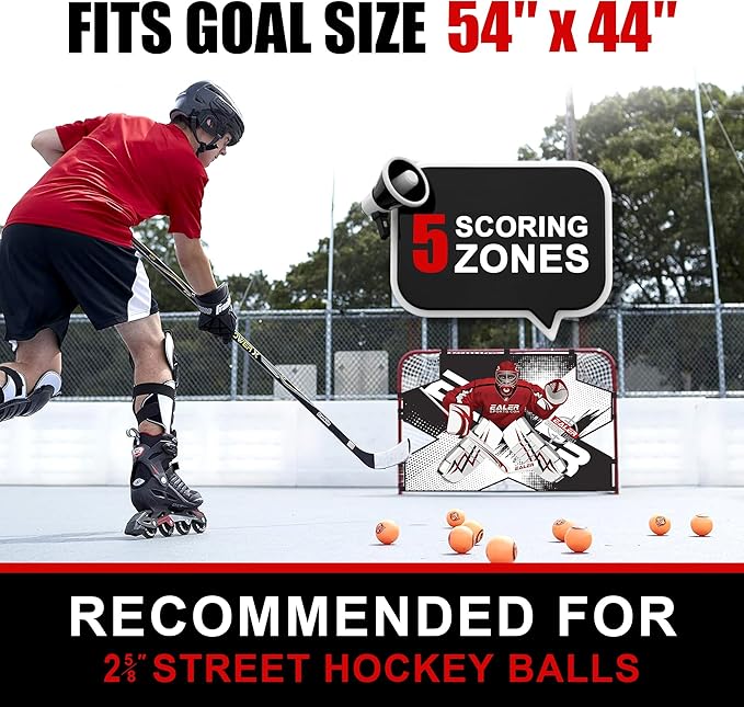 Ealer HTST20 Goalie Shooting Target - Ice & Street Hockey Goal Practice with 5 Precision Targets-StrideForce Fitness