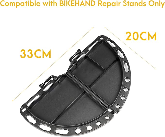 BIKEHAND Magnetic Bike Bicycle Repair Stand Mechanics Workstand Work Tray Holder Plate for Workshop Tools and Parts Compatible with BIKEHAND Repair Stand Only - 33 x 20 cm-StrideForce Fitness