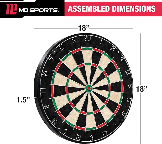 MD Sports Dartboard Cabinet Multiple Styles Electronic Dartboard With Digital X/O Cricket Scorekeeping and Dart Set, Perfect for Cricket Games-StrideForce Fitness