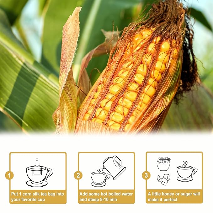 TEARELAE - Corn Silk Tea Bags, 40 Count - Premium Natural Whole Corn Tea with Mild Sweetness - Non-GMO - Caffeine-free - Promote Kidney Health-StrideForce Fitness