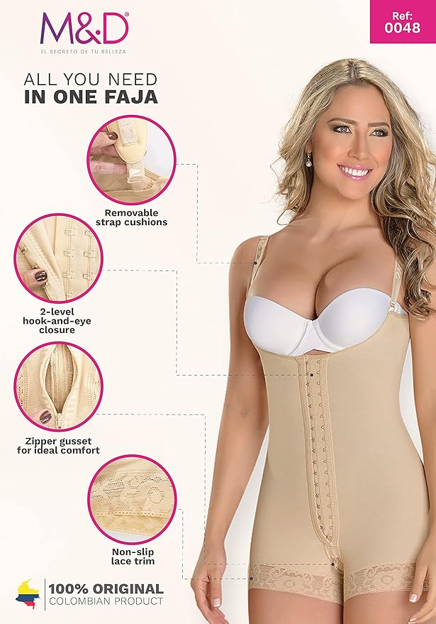 M&D Fajas Colombianas Postparto Reductoras y Moldeadoras Strapless Colombian Postpartum Girdles Butt Lift for Women-StrideForce Fitness
