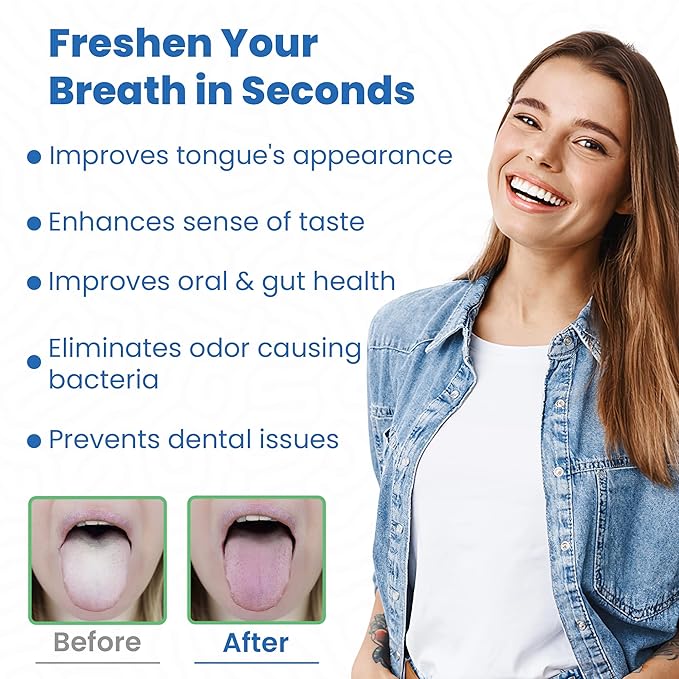 Tongue Scraper (3 pack) 100% BPA Free - Dentist Designed for Fresh Breath - Dr. Nick’s White & Healthy Easy to Use Plastic Tongue Cleaner for Adults (Red White & Blue)