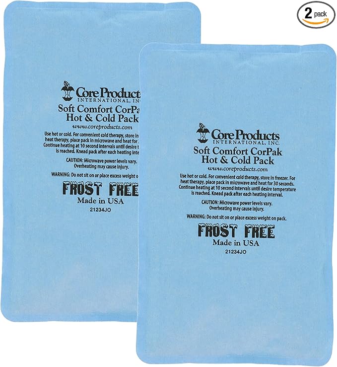 Core Products Soft Comfort CorPak, No Frost Hot and Cold Therapy Pack - 6" x 10", Made in The USA- 2 Pack-StrideForce Fitness