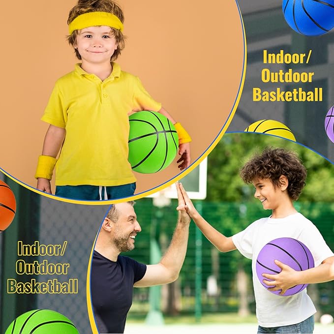 Jerify 12 Pack Official Size Rubber Basketballs for Kids Child Junior Youth Indoor Outdoor Sports Basket Balls with Pump Back to School Student Gifts Operation Christmas Bulk Items-StrideForce Fitness