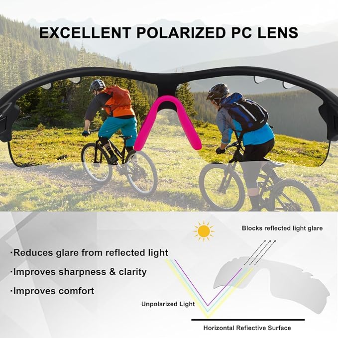 BangLong Polarized Sports Sunglasses Cycling Sun Glasses for Men Women with 5 Interchangeable Lenes for Running Baseball Golf-StrideForce Fitness