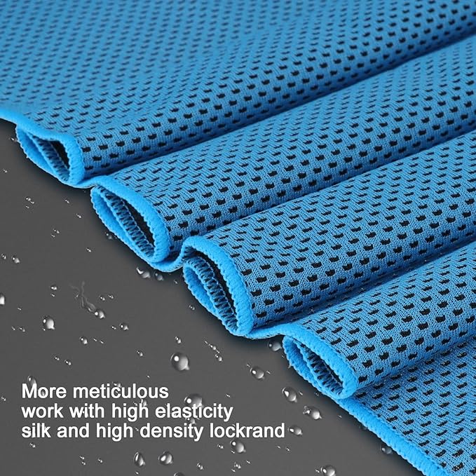 Cooling Towels 40 Pack 40"x 12", 160gsm Bulk Cool Towels, Soft Breathable, Super Absorbent, Quick Cold Towel, for Bowling, Yoga, Travel, Camping, Golf, Football, Hiking, Outdoor Work-StrideForce Fitness