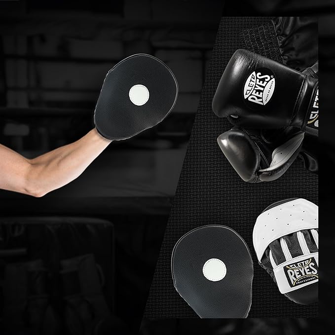 CLETO REYES Boxing Punching Mitts, Focus Sparring Striking Training Punch Pads, MMA, Kickboxing, Muay Thai, Leather-StrideForce Fitness