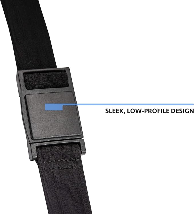 FLYT Solo Belt - Minimalist Web Nylon Belt with Quick-Release Magnetic Plastic Buckle, TSA Friendly-StrideForce Fitness