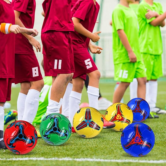 12 Pcs Soccer Balls for Teen Adult Bulk Deflated Soccer Ball with Pump Size 5 Indoor Outdoor Training Practice for School Sports Game Birthday Gifts Party Back to School-StrideForce Fitness