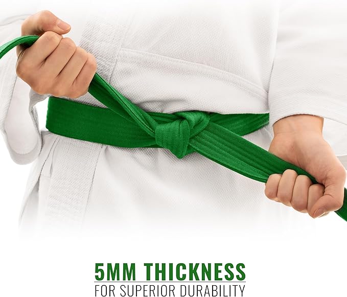 DXM SPORTS BJJ Jiu Jitsu Belt - Taekwondo Karate Belt - Martial Arts Uniform Ranking Judo Belt Double Stitched for Kids Adult-StrideForce Fitness