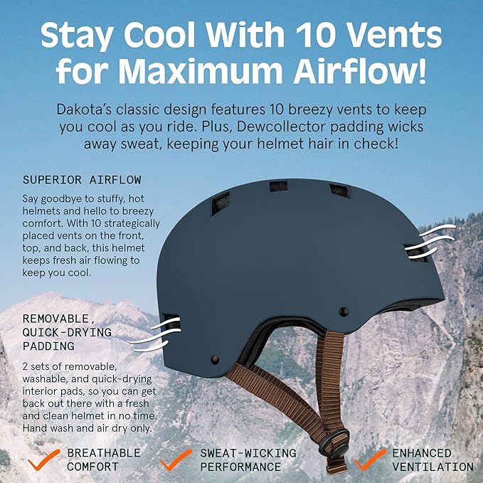 Retrospec Dakota Adult Bike Helmet for Adults - Multi-Sport Protection for BMX, Skating, Scooter, and Skate - Adult Men Skateboard Helmets-StrideForce Fitness