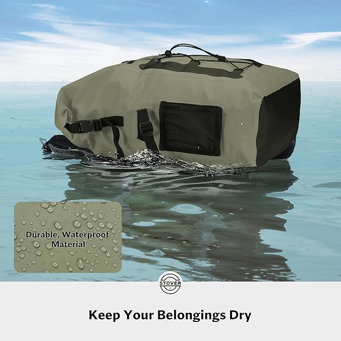 STOVER 5/10/25/30/40/55L Waterproof Backpack- Floating Dry Bag for Kayaking, Travel, Beach, Hiking, & Camping, Men/Women-StrideForce Fitness