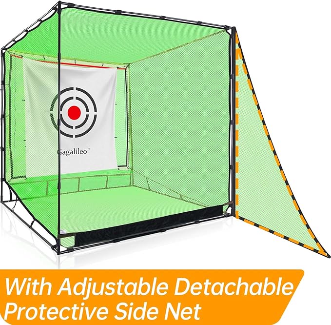 Golf Practice Hitting Nets for Backyard Driving Indoor Use Heavy Duty Practice Golf Driving Nets for Backyard Premium Portable Golf Impact Nets Cages with Frame-StrideForce Fitness