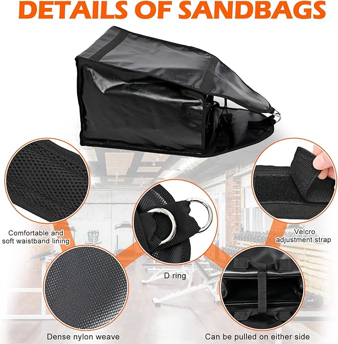 Begonia.K Adjustable Weight Sled Running Speed Training with Adjustable Strap, Sprinter Speed Training with 4 Weight Sandbags-StrideForce Fitness