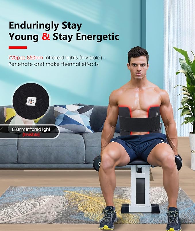 Red Light Therapy Pad for Body, 60W LED Red & Infrared Light Device Mat with 660nm & 850nm Wavelengths for Waist Back Shoulder Muscle Pain Relief FSA Eligible-StrideForce Fitness