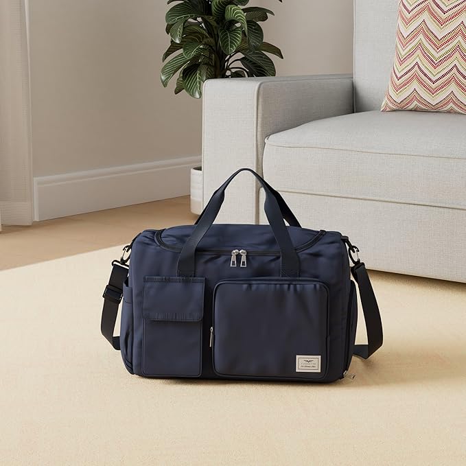 FIORETTO Women's Gym Duffle Bag with Shoes Compartment, 37L Capacity, Ideal for Travel, Gym, Sports, Duffel, Weekender-StrideForce Fitness