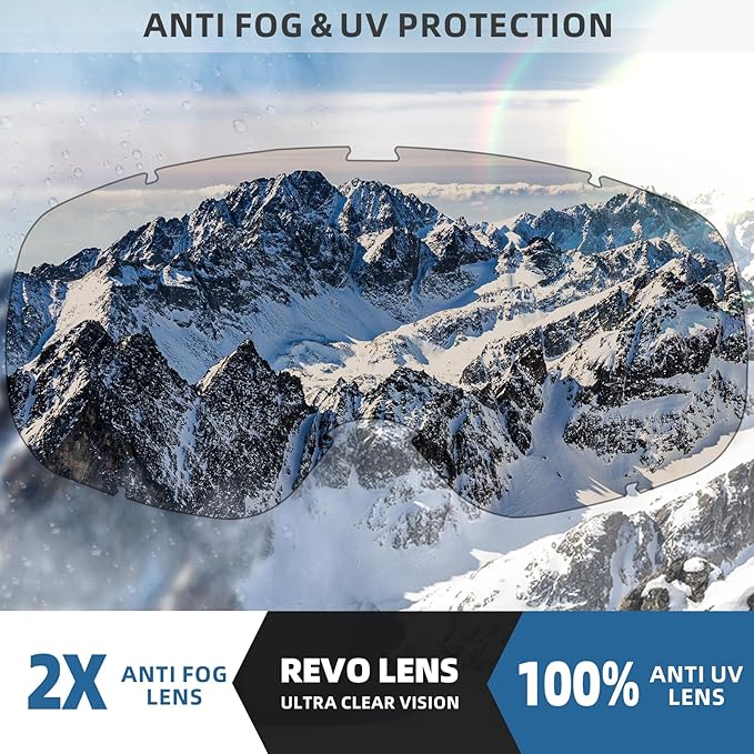 Freela Ski Goggles OTG Men Women, Over Glasses Snow Snowboard Sports Goggles for Adult Youth 100% UV400 Protection Anti Fog-StrideForce Fitness