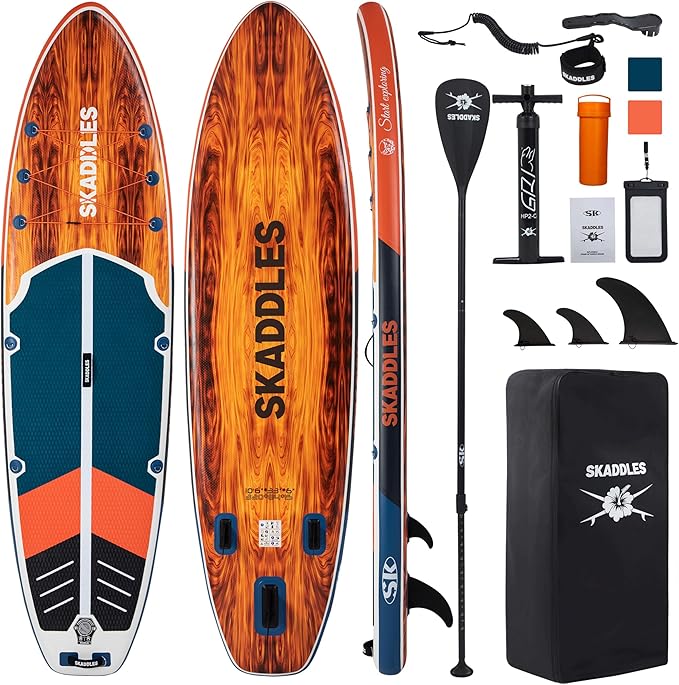 10’6’’ Portable Inflatable Stand Up Paddle Board (SUP) for Adults and Youth with Non-Slip Deck – Complete Accessories Kit, Perfect for Fishing, Yoga, Fitness & Family Fun-StrideForce Fitness