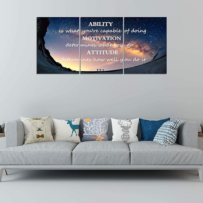 Large Size Successful Motivational Picture Canvas Wall Art Decor Print Office Decor Inspiring Framed Prints Inspirational Entrepreneurship Poster Modern Success Quotes for Living Room-StrideForce Fitness