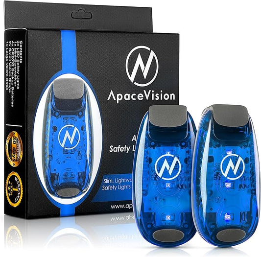 LED Safety Light (2 Pack) - Clip On Strobe/Running Lights for Runners, Dog, Bike, Walking, Boat, Kayak, Stroller and More - High Visibility Accessories for Your Reflective Gear, Bicycle-StrideForce Fitness