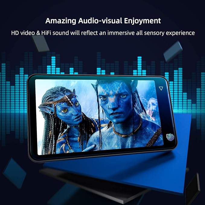 MP3 Player with Bluetooth and WiFi,MP3 Player with Spotify,Spotify Kids,Audible,Pandora,Amazon Music,4" Music Player MP4 Up to 1TB(80GB,Black)-StrideForce Fitness