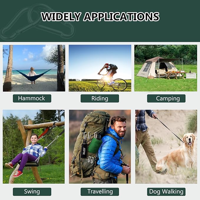 M5 Spring Snap Hook Carabiners, Carabiner Clip, Heavy Duty Galvanized Steel Spring Clip, Quick Link Key Chain for Swing Hammock Gym Outdoor, Holding Capacity-StrideForce Fitness