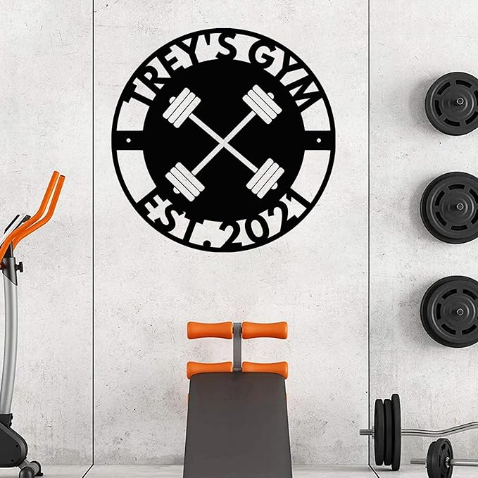 Luxury Personalized Gym Metal Sign, Custom Home Gym Decorations, Gifts for Fitness Lovers, Workout Room Decor, Gym Signs, Christmas Gifts 7-StrideForce Fitness
