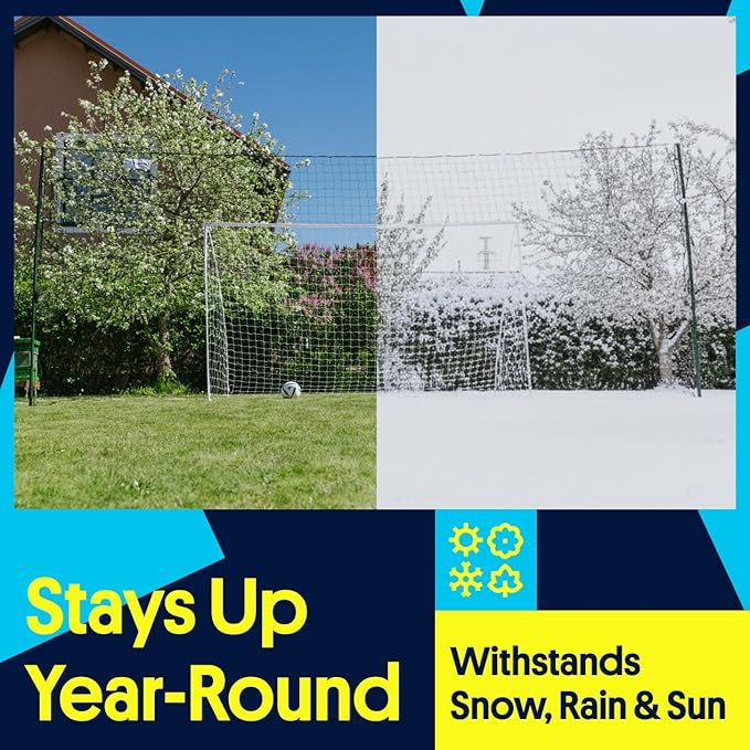 3-in-1 Soccer Training Rebounder & Goal Backstop Net - Soccer Goal for Volley, Passing, Solo Training - Outdoor Sports, Backyard Games-StrideForce Fitness