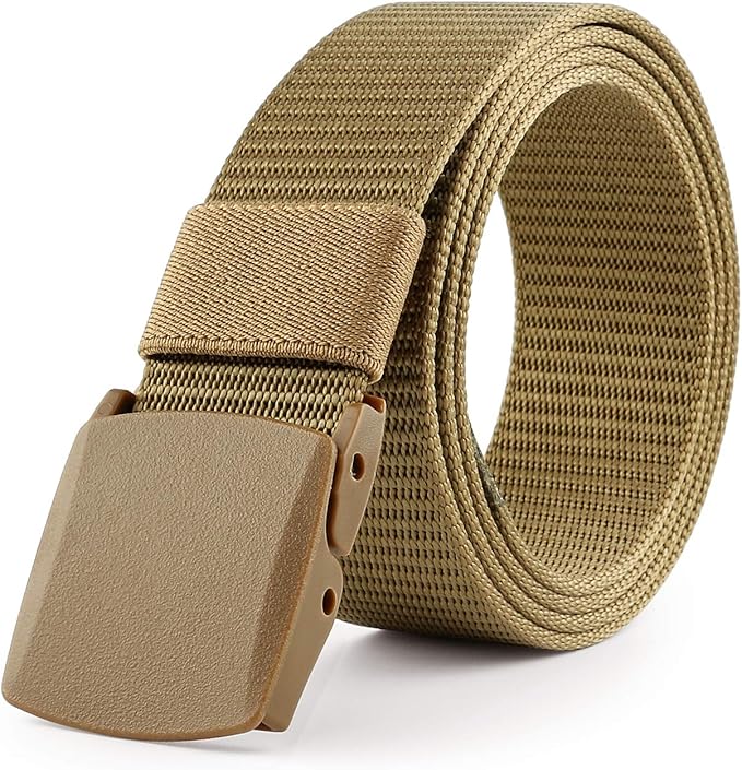 JASGOOD Nylon Canvas Breathable Military Tactical Men Waist Belt With Plastic Buckle-StrideForce Fitness