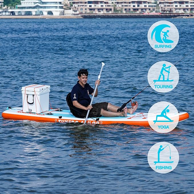 Tuxedo Sailor Kids Inflatable Paddle Board Lightweight and Safe Fishing Stand Up Paddle Board for Adults with Accessories-StrideForce Fitness