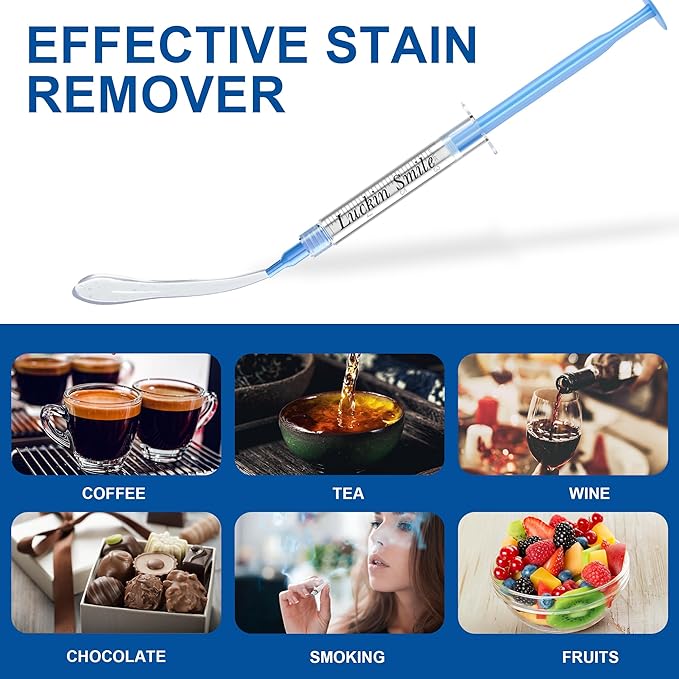 LUCKIN SMILE 10pcs Teeth Whitening Gel Refill with 35% Carbamide Peroxide Suitable for Sensitive Teeth Whitening, Teeth Whiteners Used in Conjunction with Teeth Whitening Kits