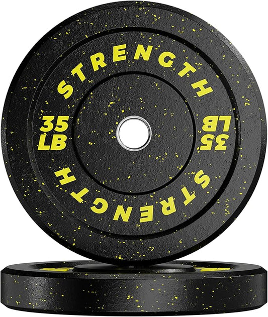 GIKPAL 2-Inch Bumper Plates High Bounce - Rubber Olympic Weight Plates Set for Home Gym, Barbell Plates for Weight Lifting Strength Training,-StrideForce Fitness