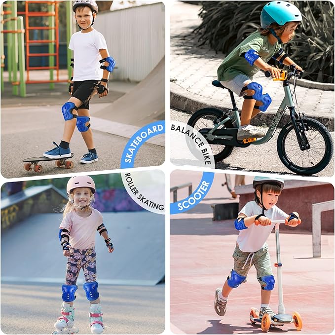 BOSONER Kids/Youth Knee Pad Elbow Pads Guards Protective Gear Set for Roller Skates Cycling BMX Bike Skateboard Inline Skatings Scooter Riding Sports-StrideForce Fitness