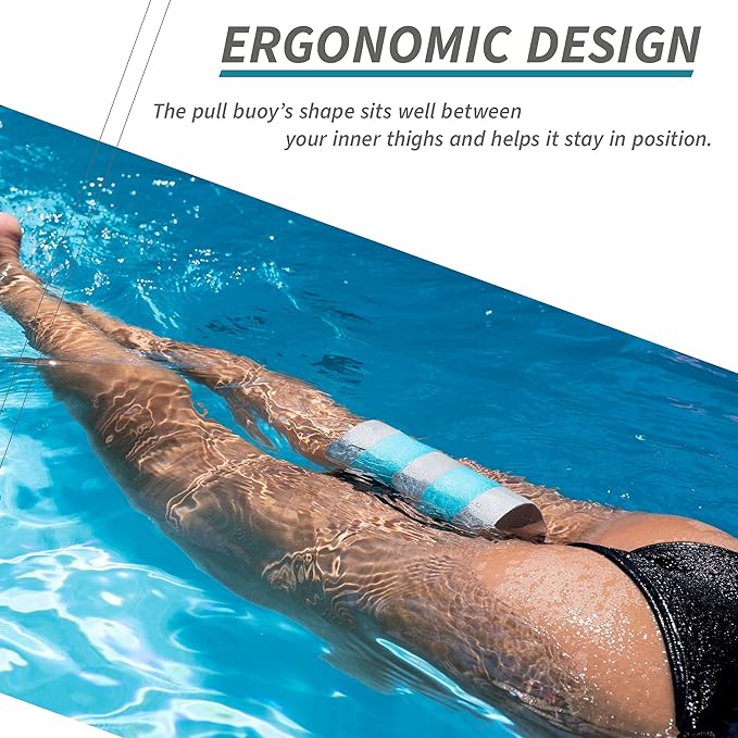 Sunlite Sports EVA 5-Layer Pull Buoy Leg Float - Pool Training Aid, Legs and HIPS Support for Adults, Kids, and Beginners, for Swimming Stroke-StrideForce Fitness