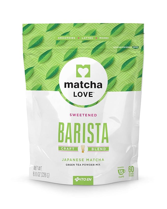 Matcha Love Green Tea Powder Packet, Sweetened, 8 Ounce-StrideForce Fitness
