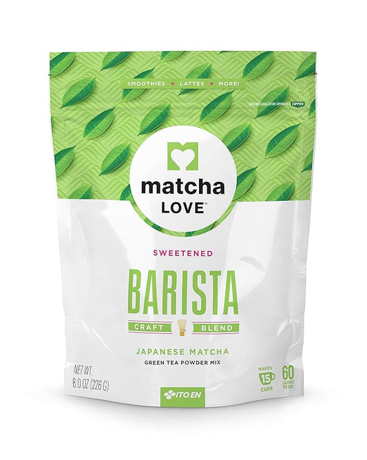 Matcha Love Green Tea Powder Packet, Sweetened, 8 Ounce-StrideForce Fitness