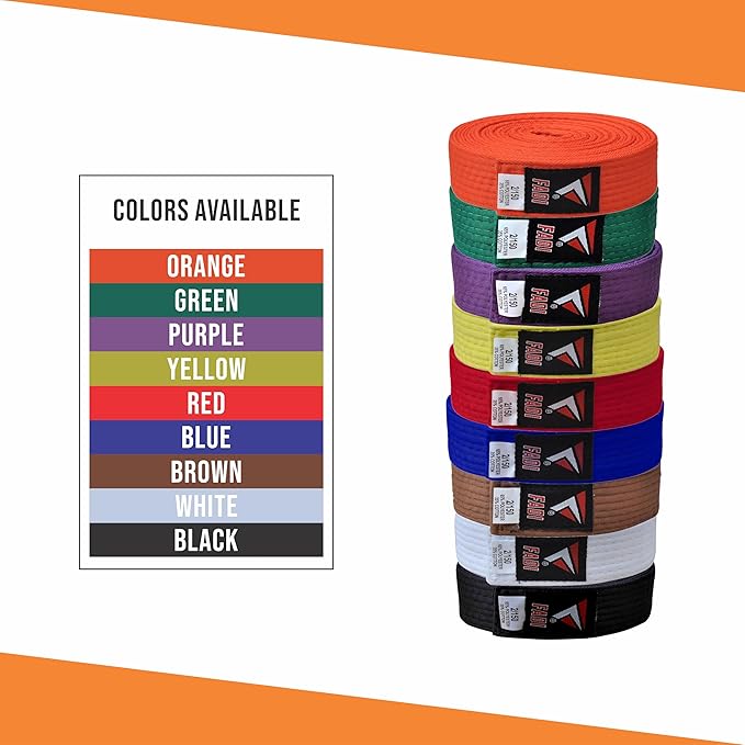 Martial Arts Belt for Karate, Judo, Aikido and Taekwondo - Durable Cotton-Polyester Blend for Adults and Kids-StrideForce Fitness