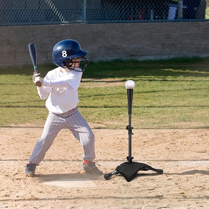 Baseball Tee for Kids,Youth Stand Set,Teeball Set,Youth Baseball,Softball Batting Tee Set,Easy Adjustable Height-StrideForce Fitness