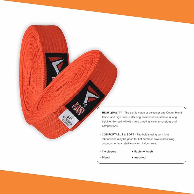 Martial Arts Belt for Karate, Judo, Aikido and Taekwondo - Durable Cotton-Polyester Blend for Adults and Kids-StrideForce Fitness