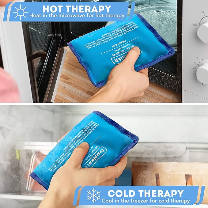 Reusable Ice Pack (Pack of 2) for Injuries - Hot & Cold Gel Ice Packs for Injuries & Back Pain Relief-StrideForce Fitness